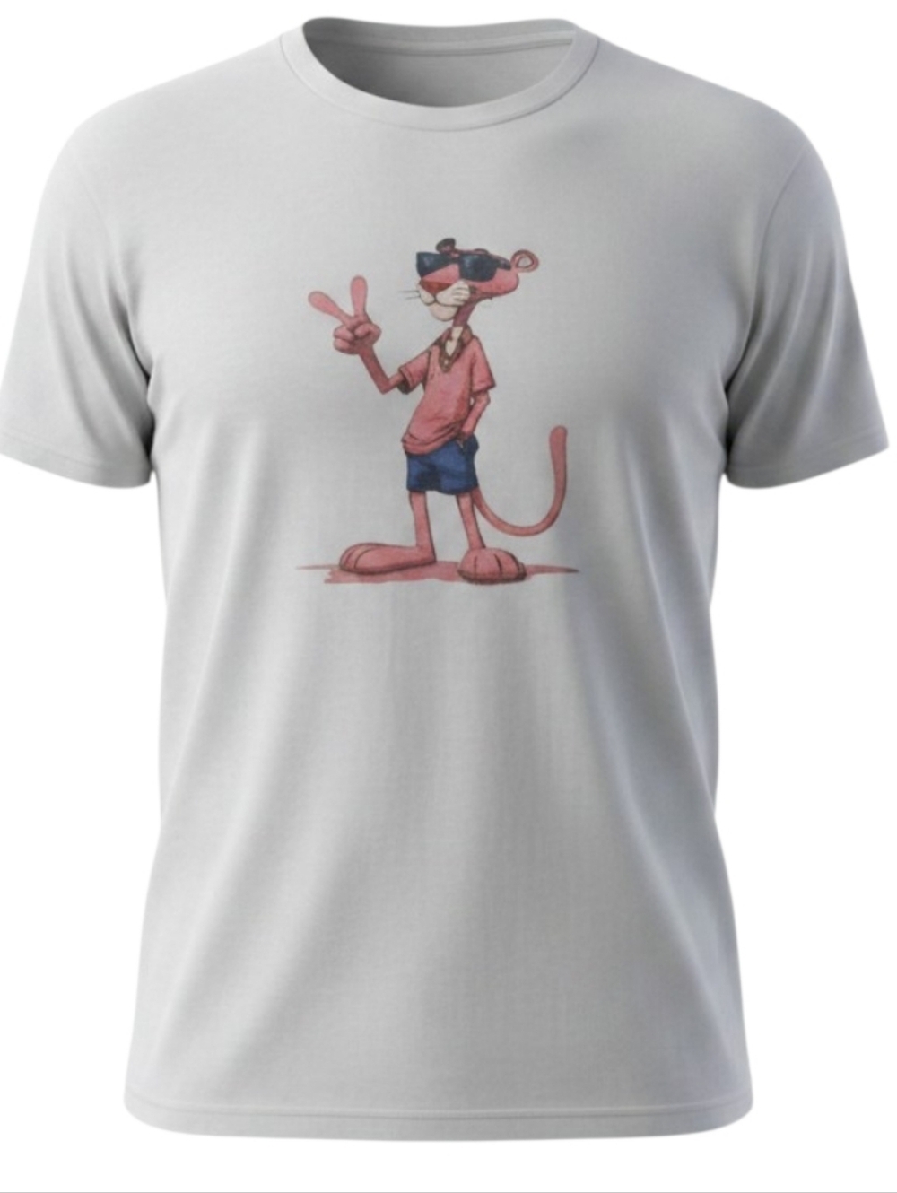 Access - NWOT,BRAND NEW The Pink Panther,Unisex White Short Sleeve Shirt, Size L